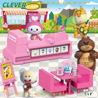 Clever เฟอร์นิเจอร์บ้านตุ๊กตา พลาสติก ขนาดเล็ก สเกล 1/12 สําหรับตกแต่งบ้านตุ๊กตา