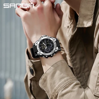 Sanda นาฬิกาข้อมือดิจิทัลแฟชั่น กันน้ํา อเนกประสงค์ สําหรับผู้ชาย SD3302-12