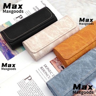 Maxg กล่องเก็บแว่นตากันแดด ทรงสี่เหลี่ยมผืนผ้า โลหะ เรียบง่าย สุ่มสี สําหรับผู้ชาย และผู้หญิง