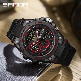 Sanda นาฬิกาข้อมือดิจิทัลแฟชั่น กันน้ํา อเนกประสงค์ สําหรับผู้ชาย SD3302-11