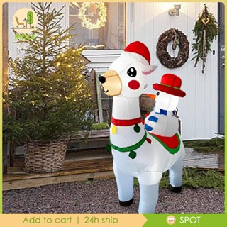 [Ihoce] ตุ๊กตาหิมะพองลม ลายคริสต์มาส AN Alpaca 1.8 เมตร สําหรับตกแต่งสวน