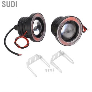 Sudi 2 Pcs 3in Round  Fog Light Bulbs High Brightness Angel Eye Projector Lamp IP65  Universal Fit for Car Running