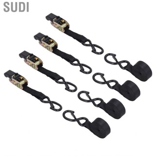 Sudi Ratchet Strap Heavy Duty 4 Sets Tie Down Belt 25mm Width 10ft Long High Strength for Cargos Car ATV