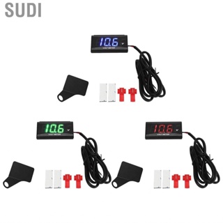 Sudi Motorcycle Voltmeter  Voltage Gauge DC12V LCD with Left Bracket for Replacement