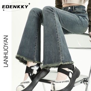 EOENKKY  กางเกงขายาว กางเกงยีสน์ผู้หญิง ทรงหลวม ๆ ตรง Retro Hip Hop Pants 2023 NEW Style  สบาย สวย Korean Style Trendy A97L2ZH 36Z230909