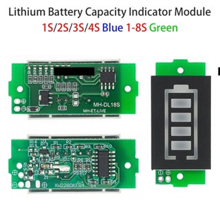 Lily โมดูลตัวบ่งชี้ความจุแบตเตอรี่ไฟฟ้า 1S 2S 3S 4S 6S 7S 3.7V Li-ion 3 ชิ้น