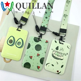 Quillan เคสใส่บัตร ป้ายชื่อ ลายการ์ตูนอะโวคาโด สายคล้องคอ ใส่บัตรพนักงานได้