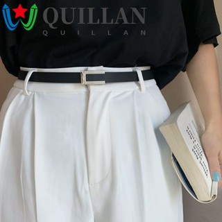 Quillan เข็มขัดหนัง แบบบาง ปรับได้ สไตล์เกาหลี สําหรับผู้หญิง