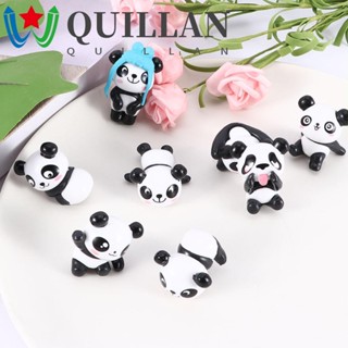 Quillan ของเล่นโมเดลการ์ตูนแพนด้า พลาสติก ขนาดเล็ก สไตล์จีน 8 ชิ้น ต่อล็อต