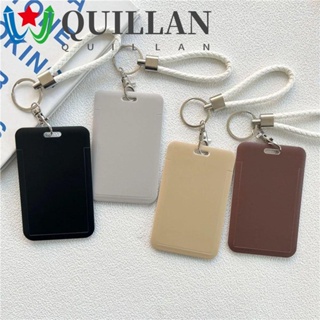 Quillan พวงกุญแจ กระเป๋าใส่บัตรเครดิต บัตรประจําตัว บัตรรถบัส บัตรทํางาน สําหรับผู้ชาย และผู้หญิง