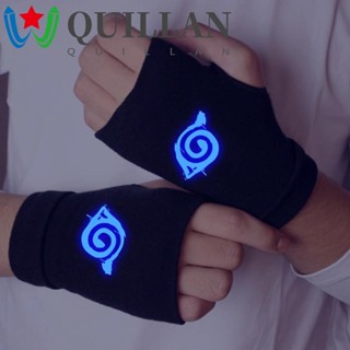 Quillan ถุงมือนารูโตะ ผ้าฝ้าย อะนิเมะ Sasuke Fingerless