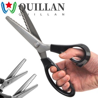 Quillan กรรไกรตัดเสื้อ 23.5 ซม. เย็บ Zig Zag สิ่งทอ หนัง เดนิม เครื่องมือทําชุดเดรส
