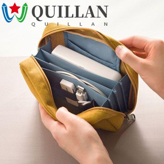 Quillan ถุงซีลไนล่อน ผ้าฝ้าย แบบพกพา สําหรับใส่หนังสือเดินทาง เครื่องเขียน สํานักงาน โรงเรียน