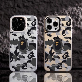 เคสโทรศัพท์มือถือแบบแข็ง ผิวด้าน กันกระแทก ลายกราฟฟิตี้ bape หรูหรา สําหรับ iPhone 15 Pro Max 15Plus