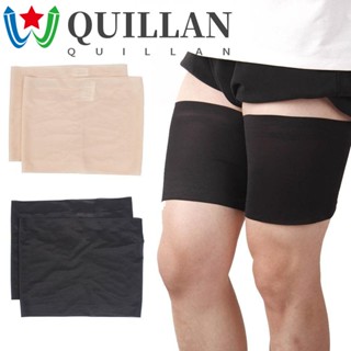 Quillan สายรัดต้นขา ผู้หญิง 2 ชิ้น / ล็อต สายรัดต้นขา ป้องกันการบาน สะโพก ป้องกัน สบาย หย่อน ถุงเท้า