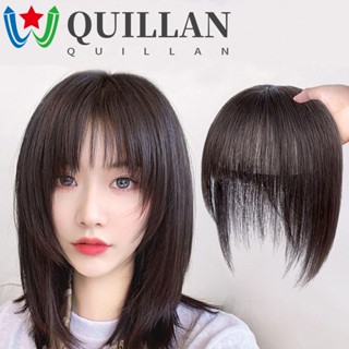 Quillan วิกผมหน้าม้าธรรมชาติ 3D ทนความร้อน สําหรับผู้หญิง