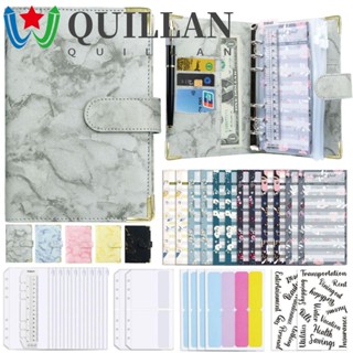 Quillan ซองจดหมาย หนัง PU ลายหินอ่อน ขนาด A6 มีซิป สําหรับใส่เครื่องเขียน โน้ตบุ๊ก