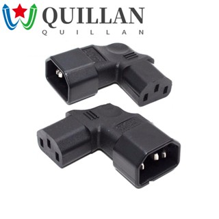 Quillan อะแดปเตอร์พาวเวอร์ AC C13 Up C14 ตัวผู้ เป็น C13 ตัวเมีย 10A 3Pin งอขึ้น ลง ซ้าย ขวา 90 องศา ปลั๊ก AC