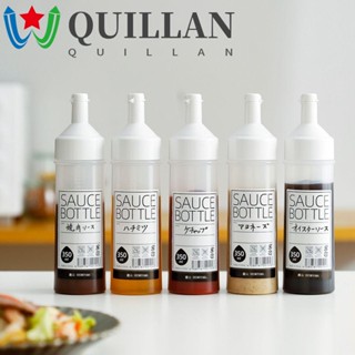 Quillan ขวดบีบน้ําส้มสายชู พลาสติก พร้อมฝาปิด สําหรับใส่ซอส เครื่องปรุง บาร์บีคิว ร้านอาหาร บ้าน น้ํามัน