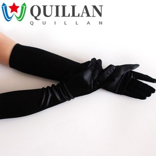 Quillan ถุงมือยาว ผู้หญิง ข้อศอก ผ้าซาติน ป้องกันแสงแดด ประสิทธิภาพ งานพรอม Opera