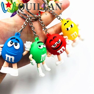 Quillan M&amp;M’S พวงกุญแจ การ์ตูน ฟิกเกอร์ เครื่องประดับ ของขวัญ พวงกุญแจรถ ช็อคโกแลต ถั่ว M Charms เครื่องประดับแฟชั่น พวงกุญแจการ์ตูน