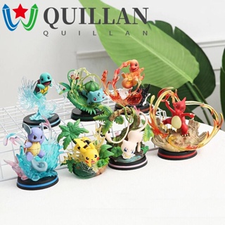 Quillan ฟิกเกอร์ PVC รูปโปเกม่อน Mewtwo Bulbasaur ของขวัญวันเกิด สําหรับตกแต่งโต๊ะ