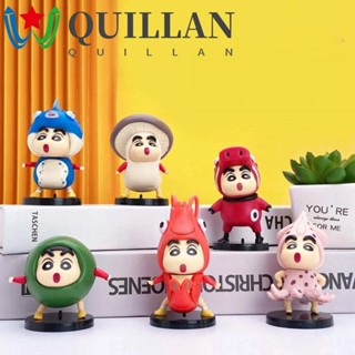 Quillan ของเล่นโมเดลฟิกเกอร์ การ์ตูนชินจัง อาหาร สําหรับเด็ก เก็บสะสม ตกแต่งโต๊ะ