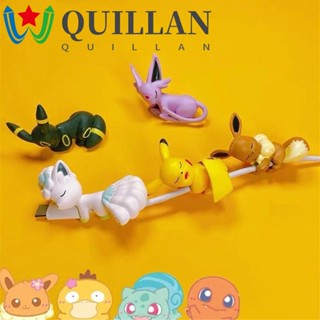 Quillan ตัวป้องกันสายเคเบิล ปิกาจู คอสเพลย์ การ์ตูนโปเกม่อนกัดน่ารัก สําหรับฝาครอบสายเคเบิลข้อมูลโทรศัพท์