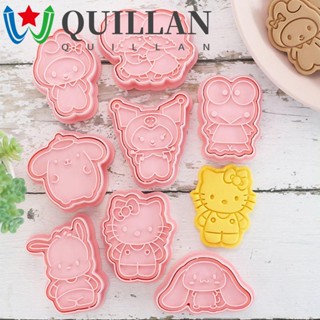 Quillan ชุดแม่พิมพ์พลาสติก ลายการ์ตูน 3D กดได้ สําหรับตกแต่งเค้ก บิสกิต คุกกี้