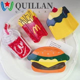 Quillan กิ๊บติดผม รูปผลไม้ แฮมเบอร์เกอร์ แฮมเบอร์เกอร์ เข้ากับทุกการแต่งกาย สไตล์ฝรั่งเศส สําหรับผู้หญิง