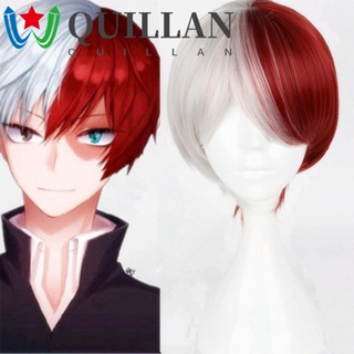 Quillan วิกผมสั้นสังเคราะห์ ทนความร้อน ลาย My Hero Academia Todoroki