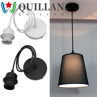 Quillan ซ็อกเก็ตจี้ ทนทาน E27 สีขาว ดํา ทนอุณหภูมิสูง สําหรับแขวนโคมไฟ สายเคเบิ้ล ห้องนั่งเล่น