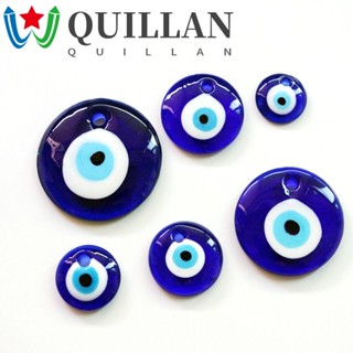 Quillan จี้ลูกปัด รูปตาชั่วร้าย ทรงกลม สีฟ้า สไตล์พังก์ ฮิปฮอป ขนาด 25 30 40 60 มม. สําหรับทําเครื่องประดับ