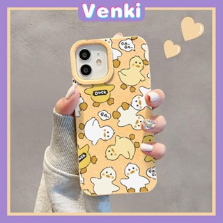 VENKI - เข้ากันได้สำหรับ เคสไอโฟน เคสไอโฟน11 เคส iphone 11กรณีเป็นมิตรกับสิ่งแวดล้อมย่อยสลายได้สีเหลืองกรณีกันกระแทกน่ารักเป็ดน้อยสีเหลืองเข้ากันได้กับ iPhone 14 PRO MAX 13 PRO MAX 12 PRO MAX 11 XR XS 7 8