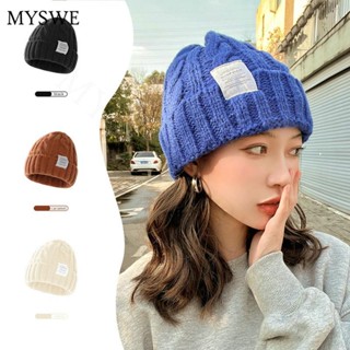 ถักหมวกแบบสาวฤดูหนาว อบอุ่น คู่รัก ถักหมวก Beanie Chapeau Y2k