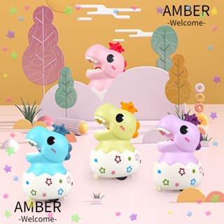 Amber ของเล่นโมเดลรถยนต์ ไดโนเสาร์ พลาสติก แบบเลื่อนได้