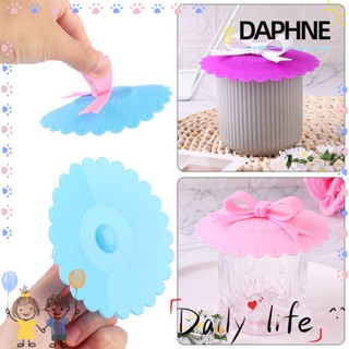 Daphne อะไหล่ฝาปิดถ้วยเครื่องดื่ม ลายลูกไม้ ประดับโบว์น่ารัก 1 ชิ้น