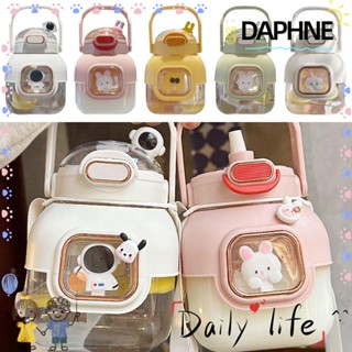 Daphne Kawaii ขวดน้ําพลาสติก ลายการ์ตูน แบบพกพา ขนาดใหญ่