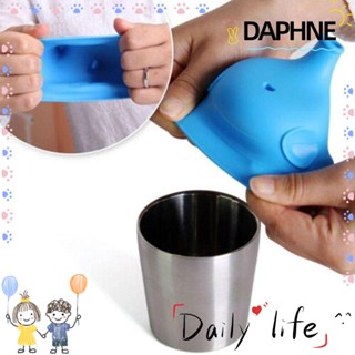 Daphne ฝาซิลิโคนรูปช้าง หัวฉีดฟางถ้วยครอบคลุมฝาปิดฝากันหก