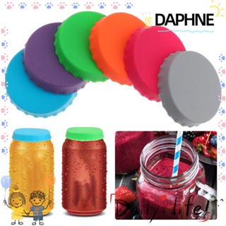 Daphne 6 ชิ้น ซิลิโคน โซดา ฝากระป๋อง บาร์ เครื่องดื่ม จุก สามารถนํากลับมาใช้ใหม่ได้