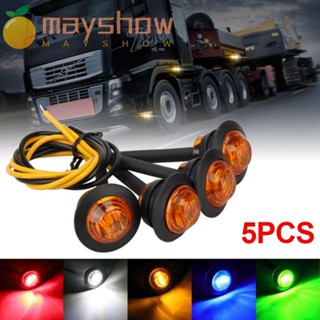 Mayshow ไฟสัญญาณเลี้ยว LED DC 12V กันน้ํา ทนทาน แบบเปลี่ยน สําหรับรถบรรทุก รถพ่วง 5 ชิ้น