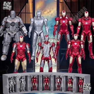 Zd ฟิกเกอร์ Iron Man Mark Marvel MK1-7 Lighting Mecha Warehouse สําหรับเก็บสะสม ของที่ระลึก