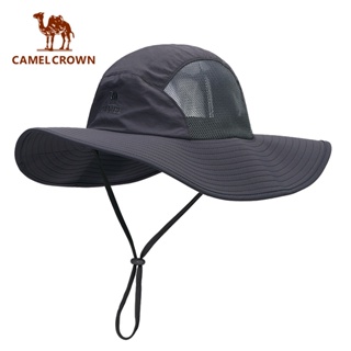 Camel CROWN หมวกชาวประมง ฤดูร้อน ป้องกันรังสีอัลตราไวโอเลต เดินป่า ฮูด