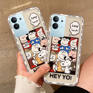 ขายดี เคสโทรศัพท์มือถือนิ่ม แบบใส กันกระแทก ลายการ์ตูน Snoopy Family น่ารัก สําหรับ VIVO V29 5G 2023 VivoV29