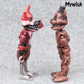 【MH】ตุ๊กตาฟิกเกอร์ Five Nights Action Figures LED ถอดออกได้ ของขวัญสําหรับเด็ก