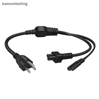 Kamembelling สายเคเบิลอะแดปเตอร์แยก 5-15P เป็น 2X 5-15R USA 3Pin ตัวผู้ เป็นตัวเมียคู่ EN