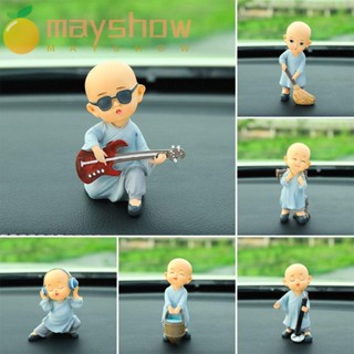 Mayshow เครื่องประดับเรซิ่น รูปการ์ตูนพระสงฆ์ สําหรับตกแต่งรถยนต์