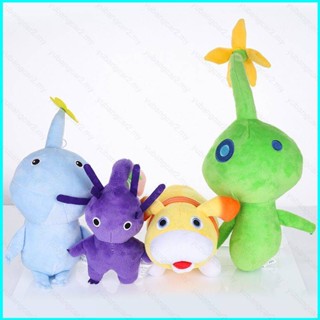 ตุ๊กตายัดนุ่น รูปการ์ตูน Pikmin 4 All Star สีเขียว สีม่วง สีฟ้า ของเล่นสําหรับเด็ก