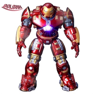 Bo Hulk โมเดลฟิกเกอร์ Marvel Avengers Hulkbuster พร้อมไฟ LED ข้อต่อขยับได้ ขนาด 18 ซม. ของเล่นสําหรับเด็ก