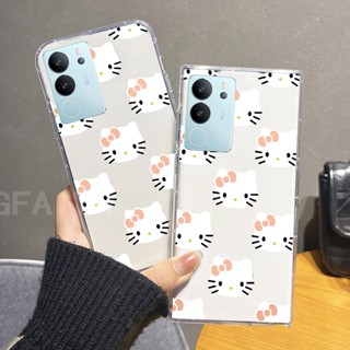 พร้อมส่ง ใหม่ เคสโทรศัพท์มือถือ ซิลิโคนนิ่ม ใส กันกระแทก ลายการ์ตูนคิตตี้น่ารัก สําหรับ VIVO V29 5G 2023 V29